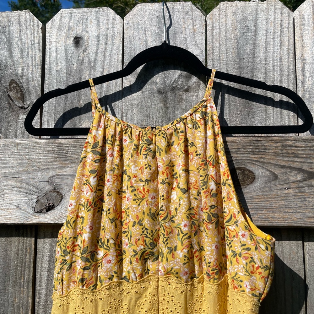 Miami Yellow Floral Midi Dress Size M - Picture 8 of 8